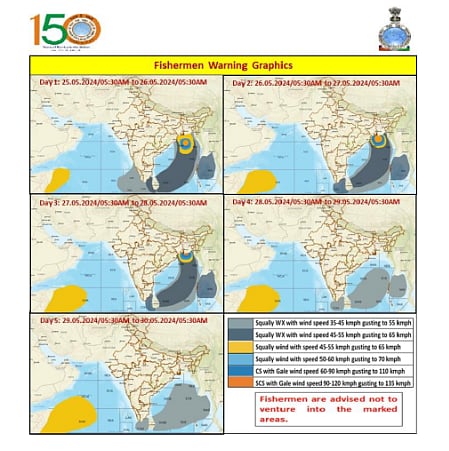 Cyclone Remal warning issued for fishermen by IMD